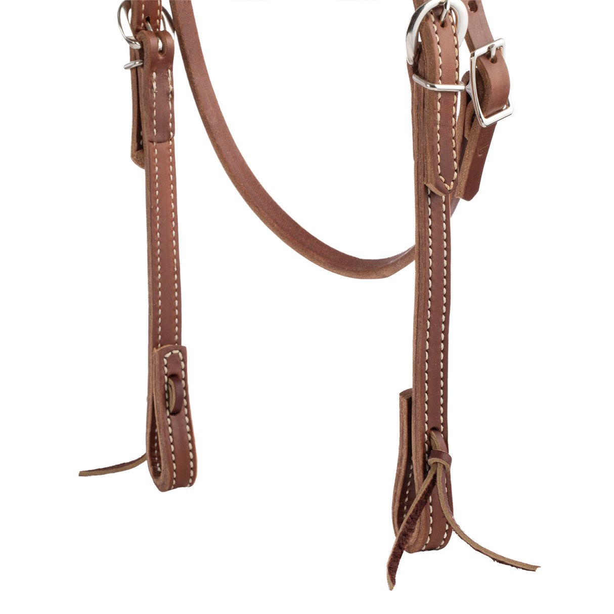 Deluxe Latigo Leather Knotted Browband Headstall, Brown