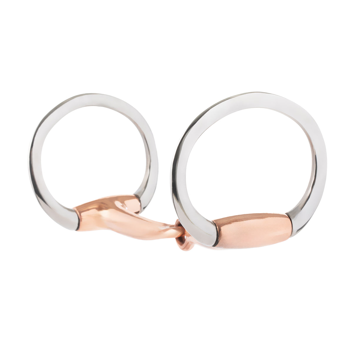 Eggbutt Snaffle Bit, 5" Copper Plated Mouth