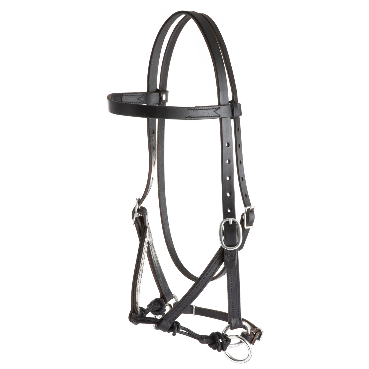 Justin Dunn Bitless Bridle, Black, 3/4"