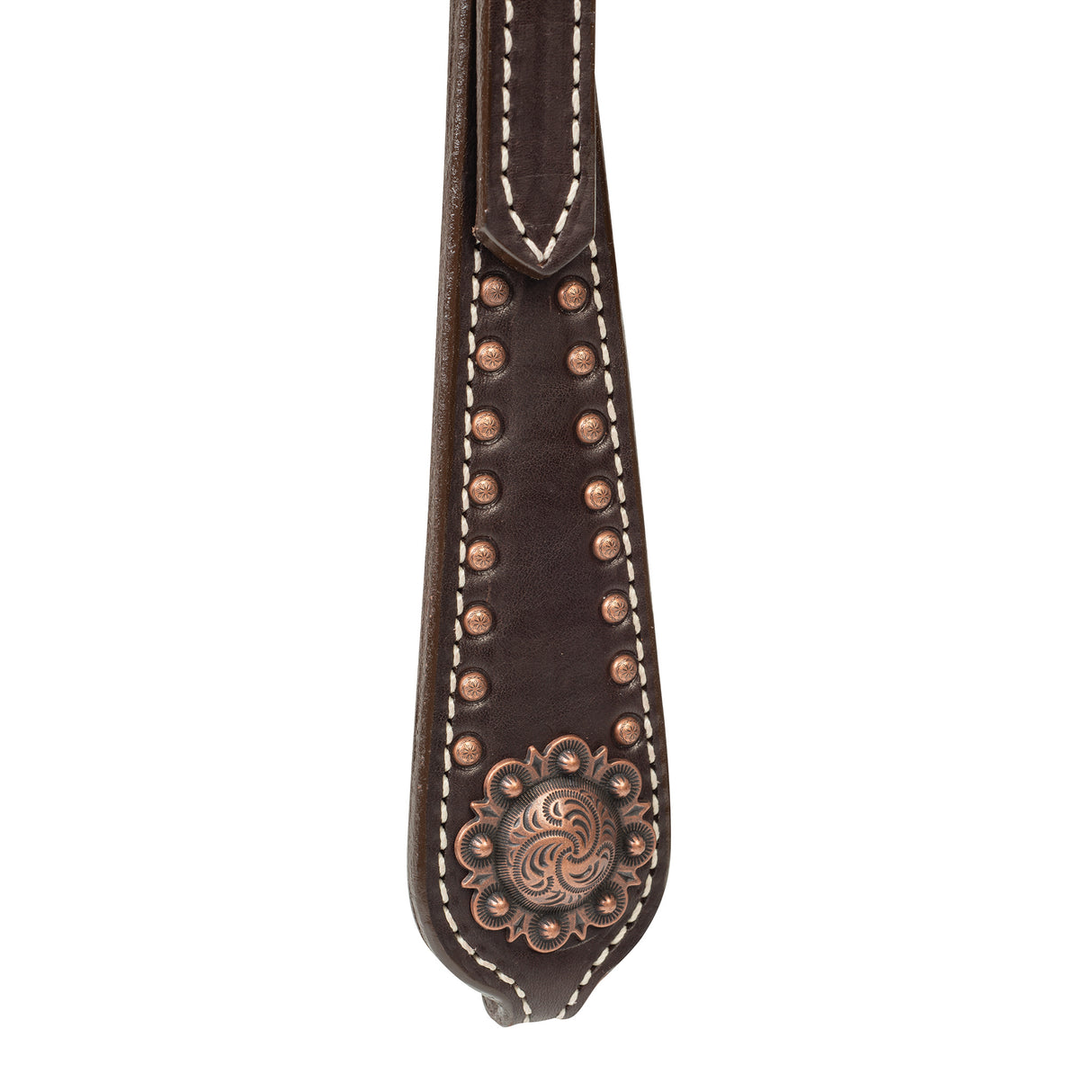 Western Outlaw Headstall, Copper Accents