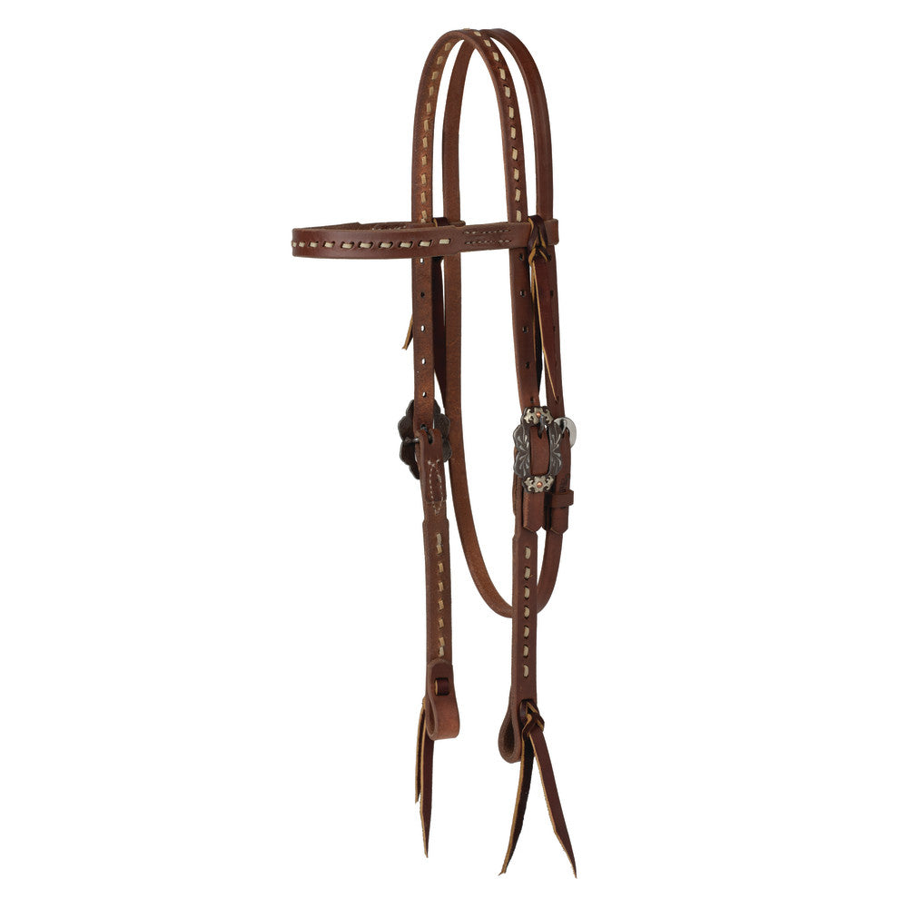 Buckstitch Headstall, Oiled Hermann Oak®, Dusk Collection