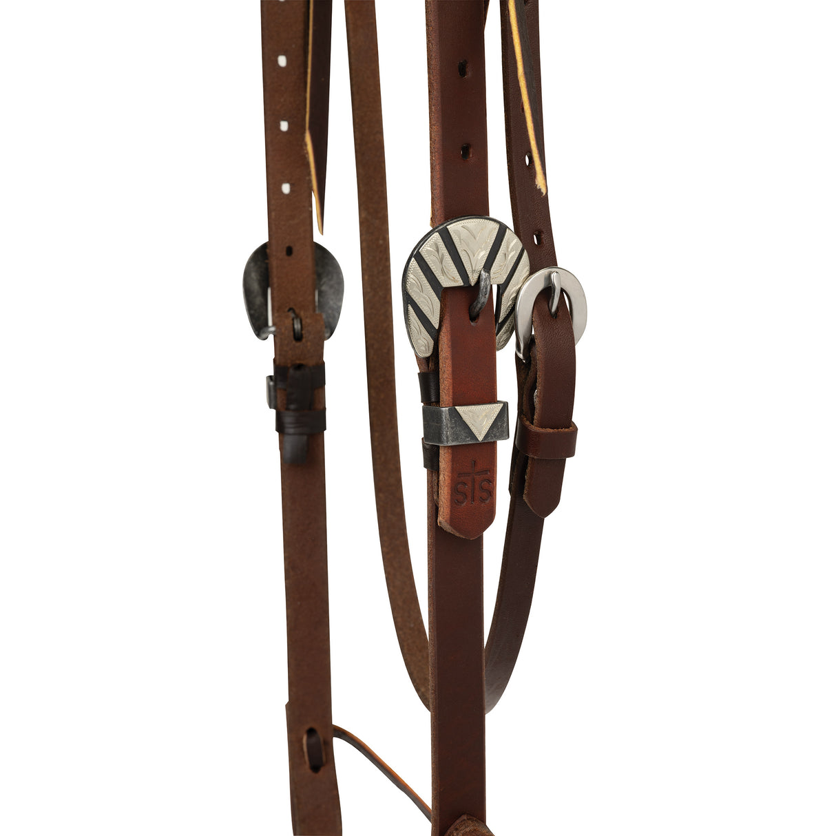 STS Ranch Signature Tack Harness Leather Browband Headstall, 3/4"