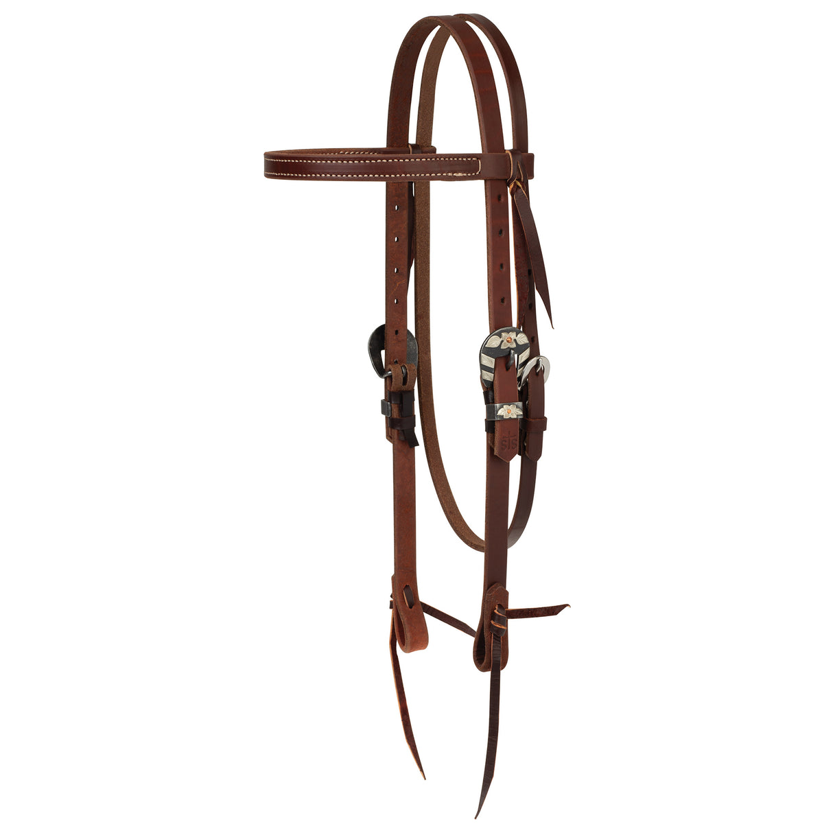 STS Ranch Signature Tack Harness Leather Browband Headstall, 3/4"