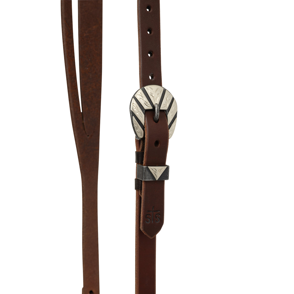 STS Ranch Signature Tack Harness Leather Split Ear Headstall, 3/4"