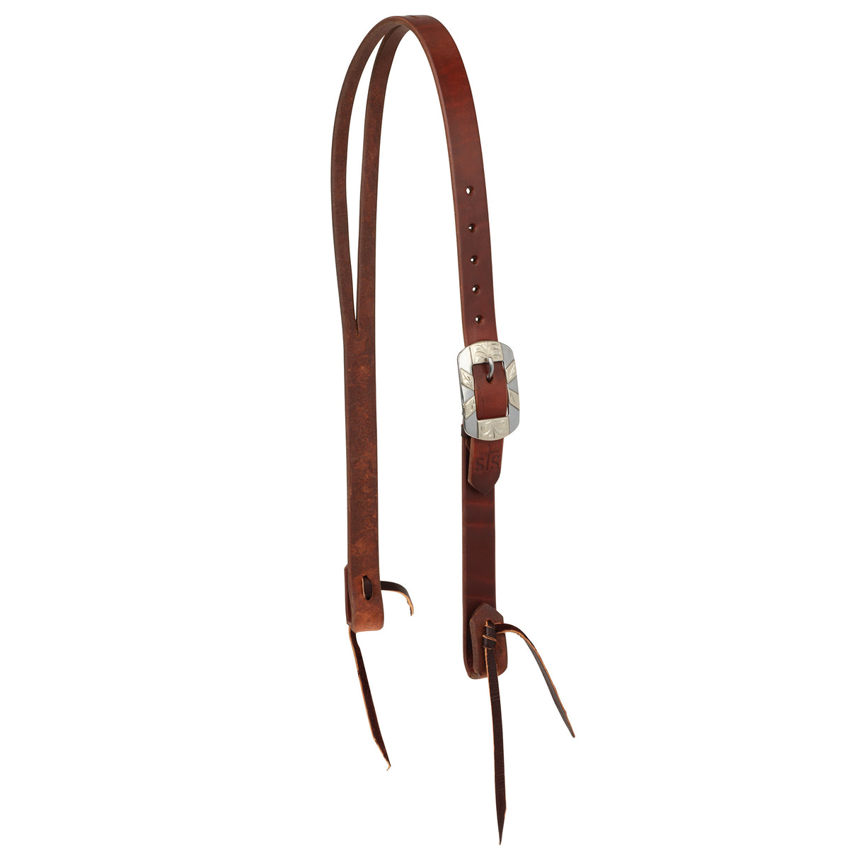 STS Ranch Signature Tack Harness Leather Split Ear Headstall, 1"