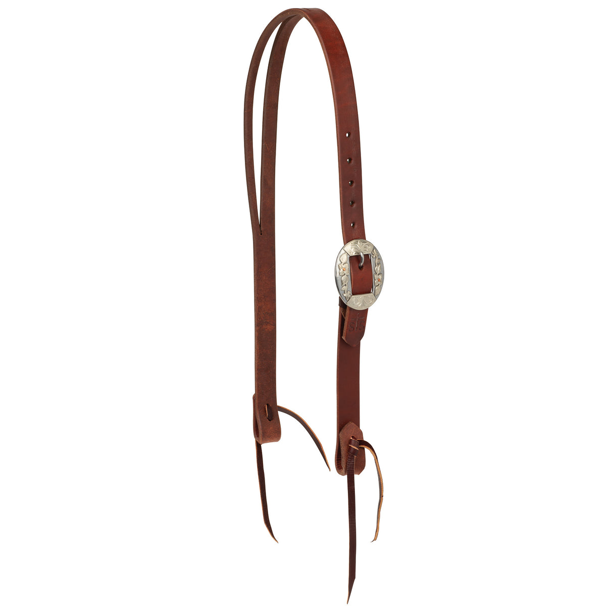 STS Ranch Signature Tack Harness Leather Split Ear Headstall, 1"