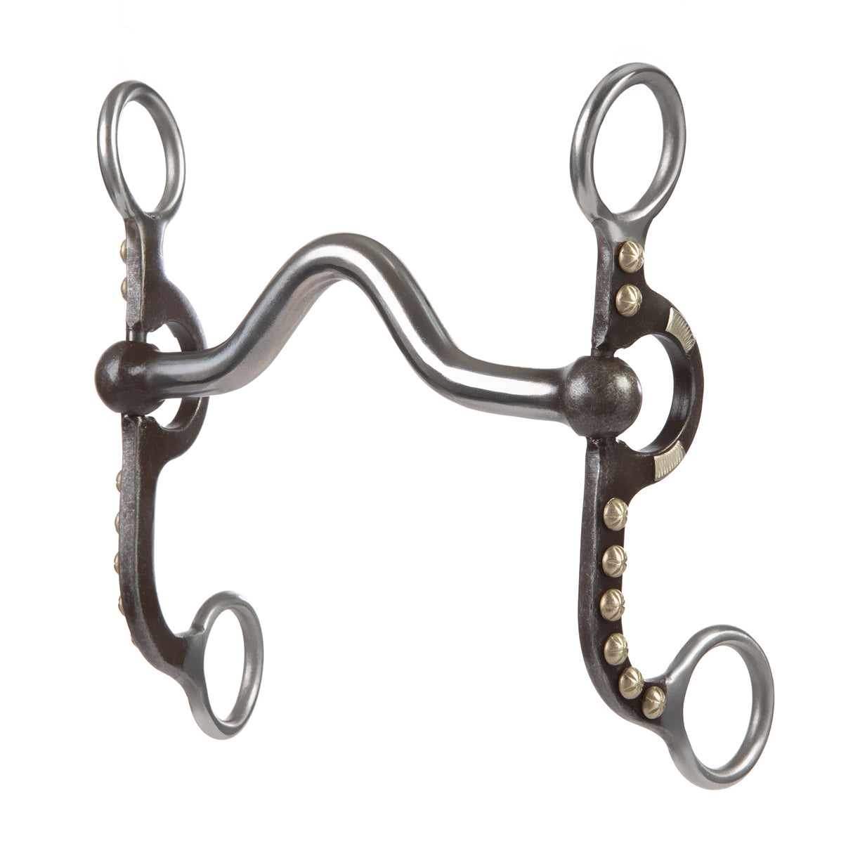 4-5/8" Pony Bit, Medium Port Mouth, Buffed Black