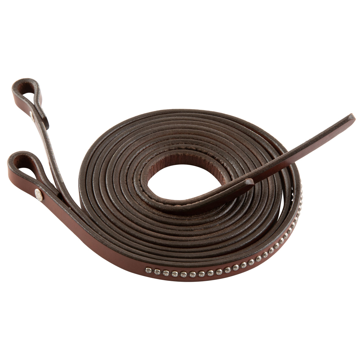 Bridle Leather Split Reins with Etched Spots, 5/8" x 7'