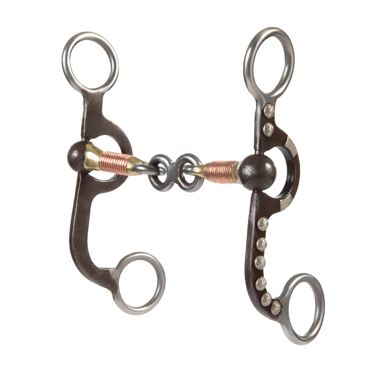 4-5/8" Pony Bit, 3-Piece Dogbone Mouth, Buffed Black