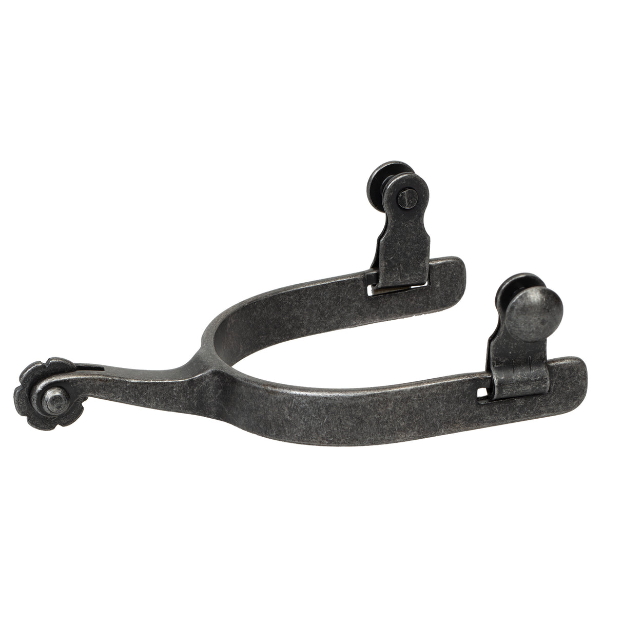 Men's Roping Rose Rowel Spur, Buffed Black