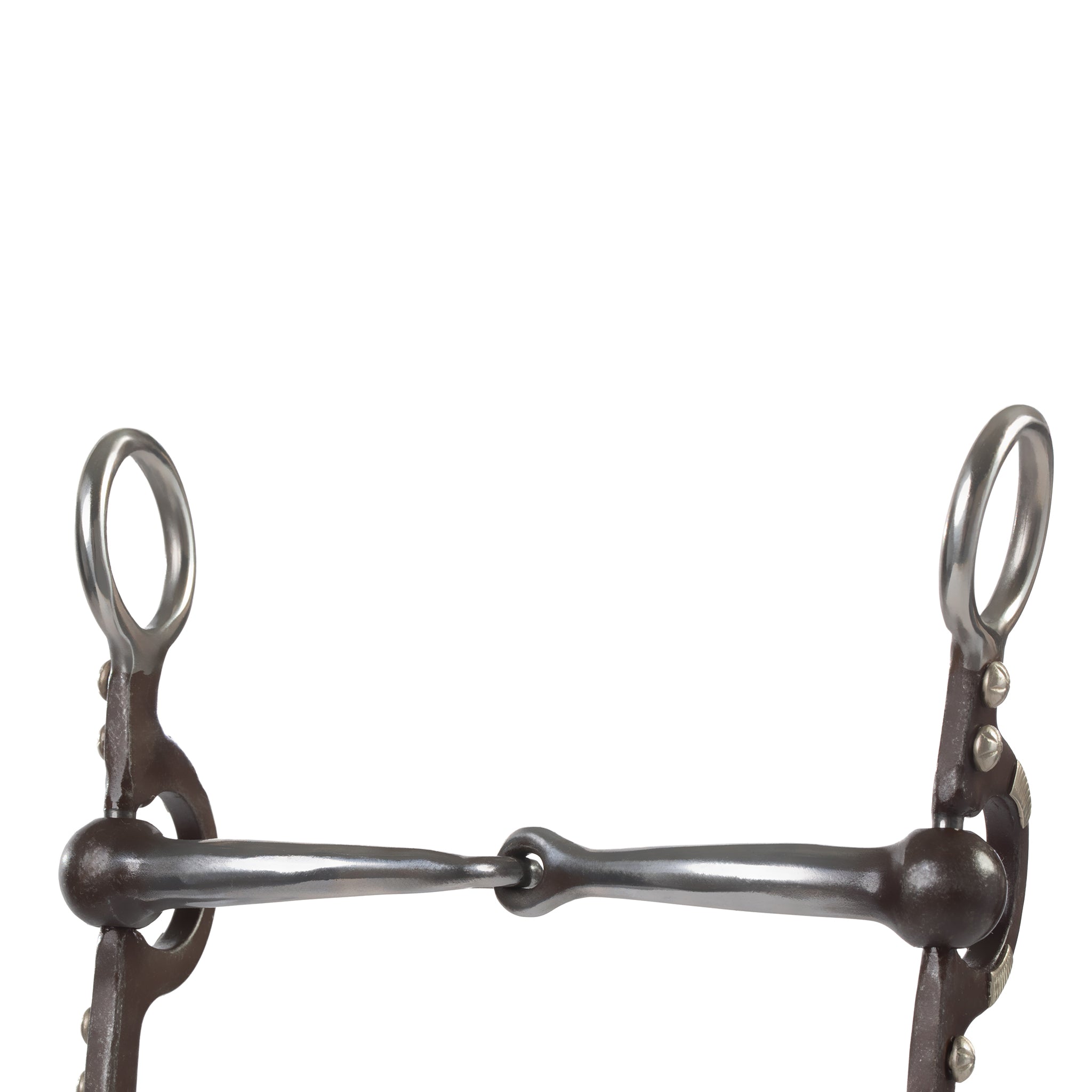 4-5/8" Pony Bit, 2-Piece Snaffle Mouth, Buffed Black