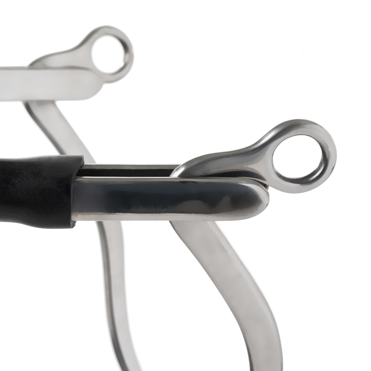 Pony Hackamore with Gum Rubber Covered Bike Chain Noseband