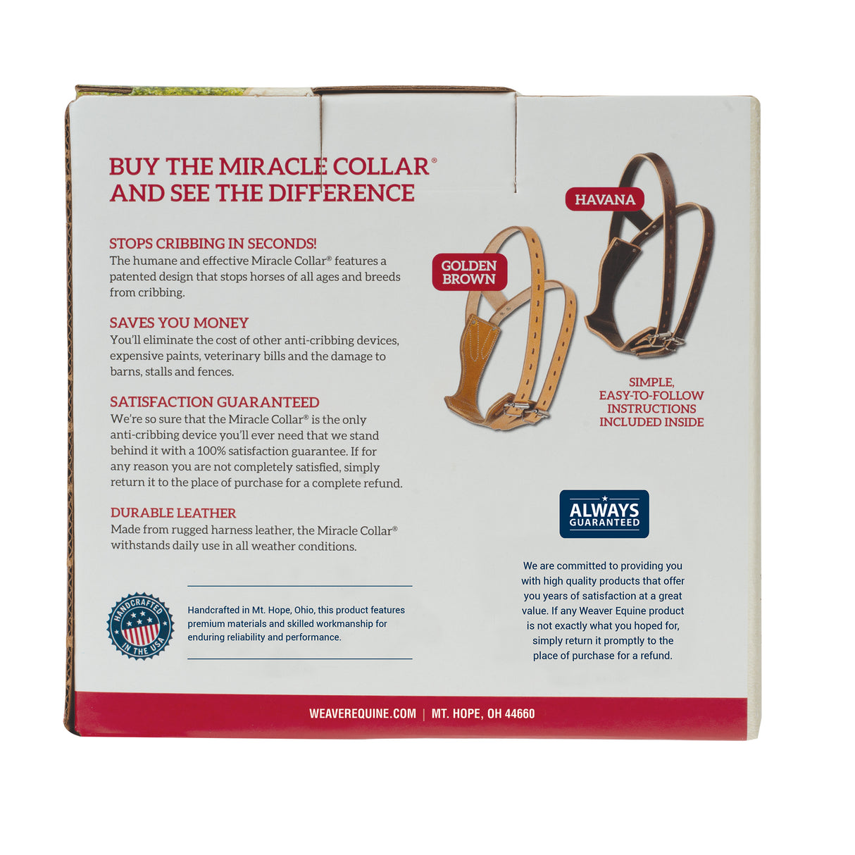 Miracle Collar®, Boxed, back