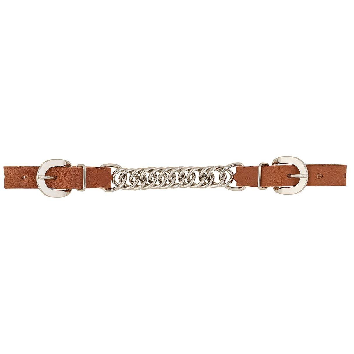Horizons Harness Leather 4-1/2" Single Flat Link Chain Curb Strap