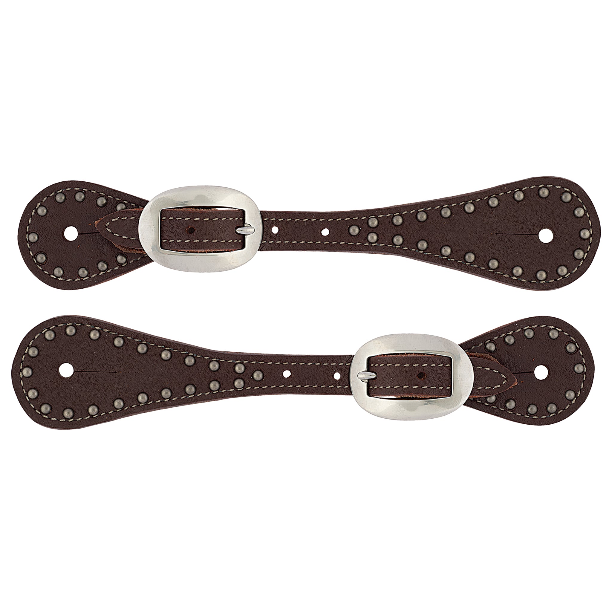 Youth Oiled Harness Leather Spur Straps with Spots