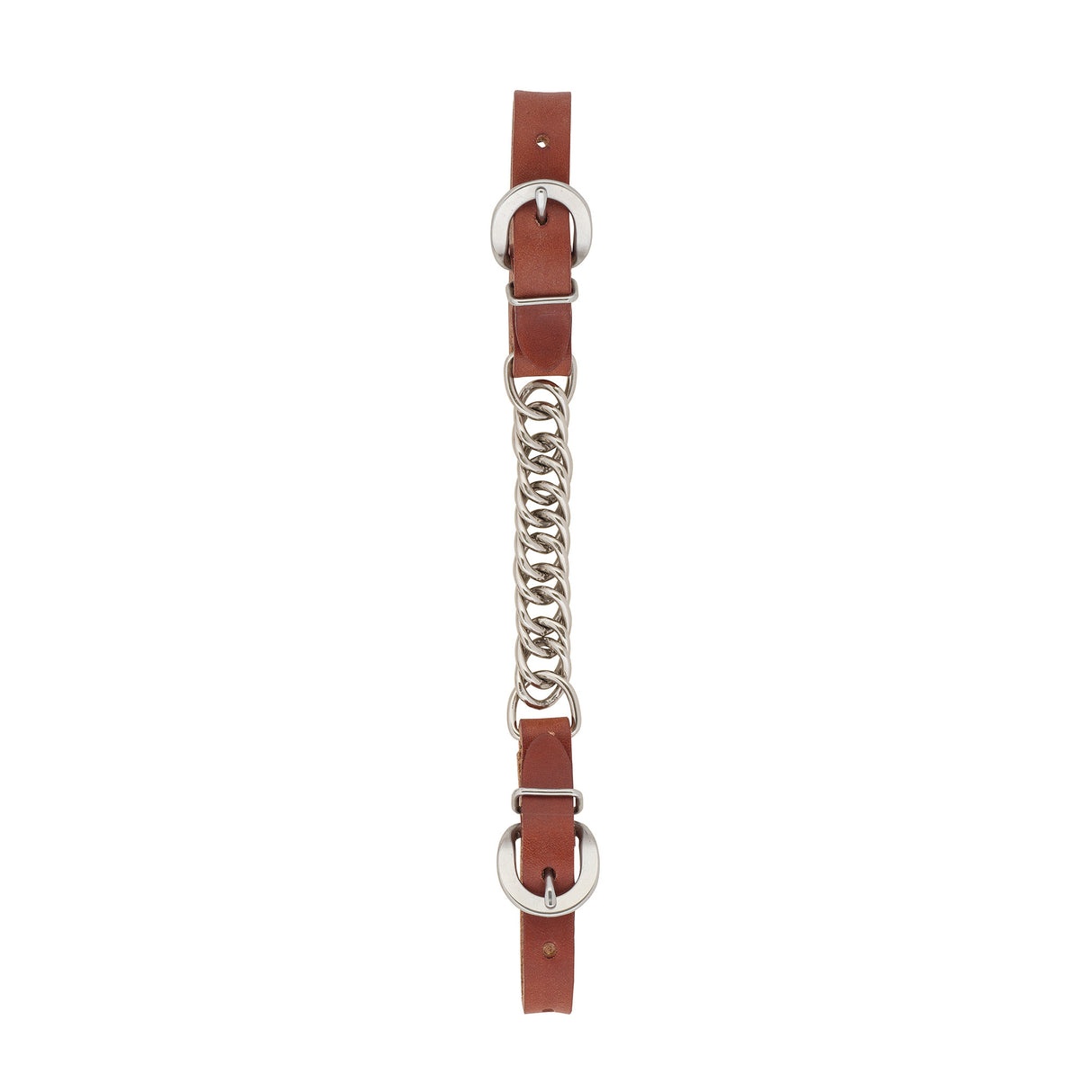 Canyon Rose Single Flat Link Nickel Plated Chain Curb Strap