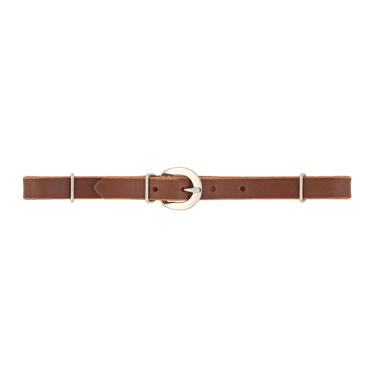Straight Bridle Leather Curb Strap, Rich Brown