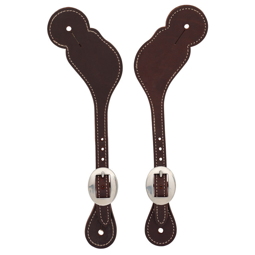 Burgundy Latigo Leather Spur Straps