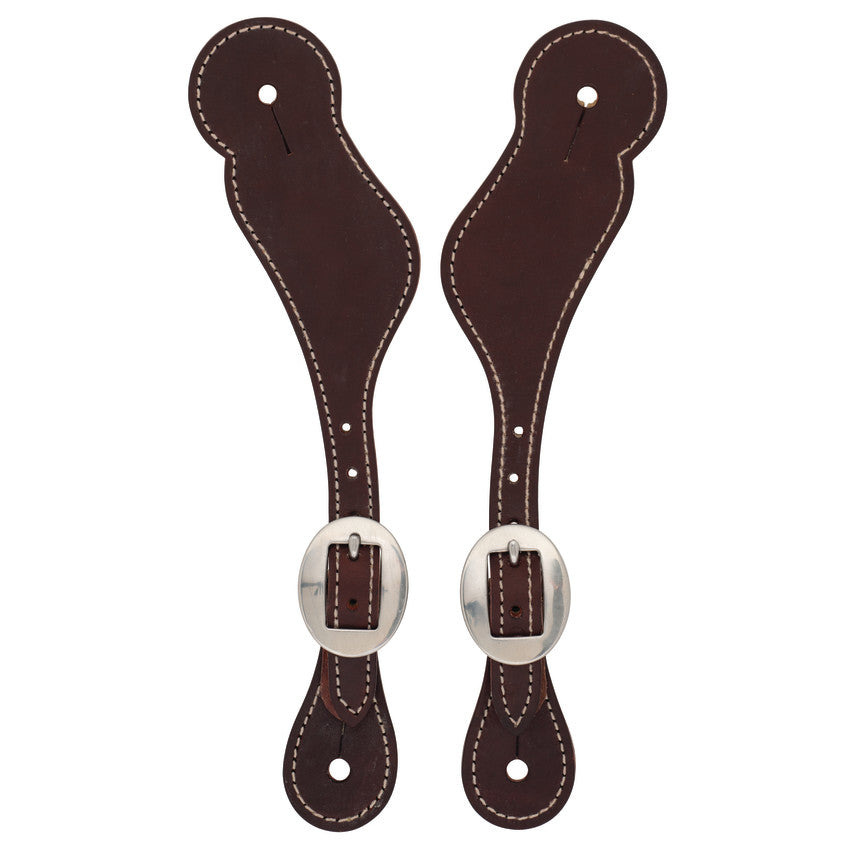 Burgundy Latigo Leather Spur Straps