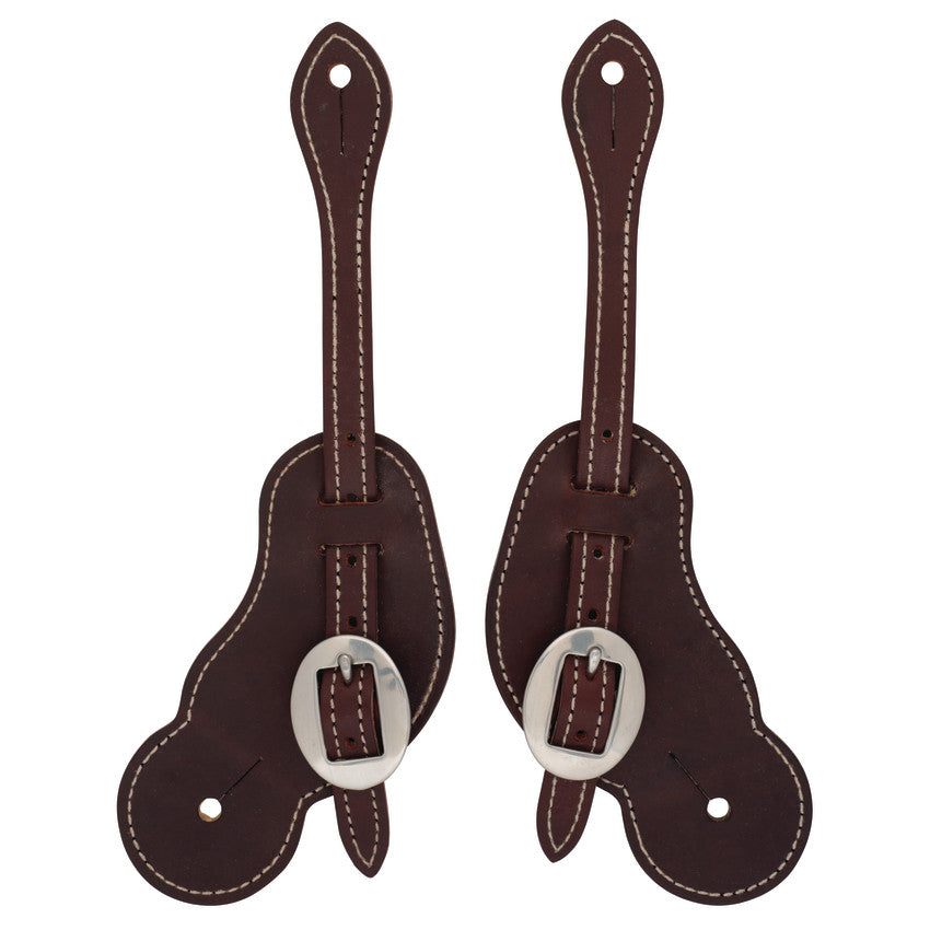Burgundy Latigo Leather Spur Straps