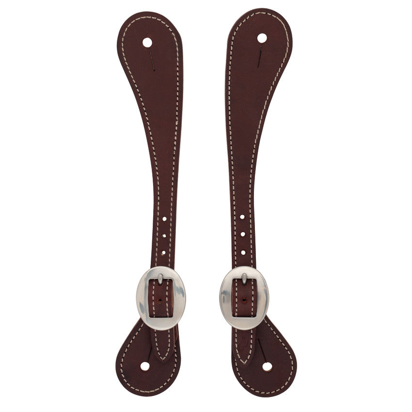 Burgundy Latigo Leather Spur Straps