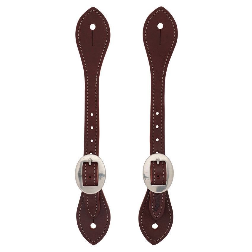 Burgundy Latigo Leather Spur Straps