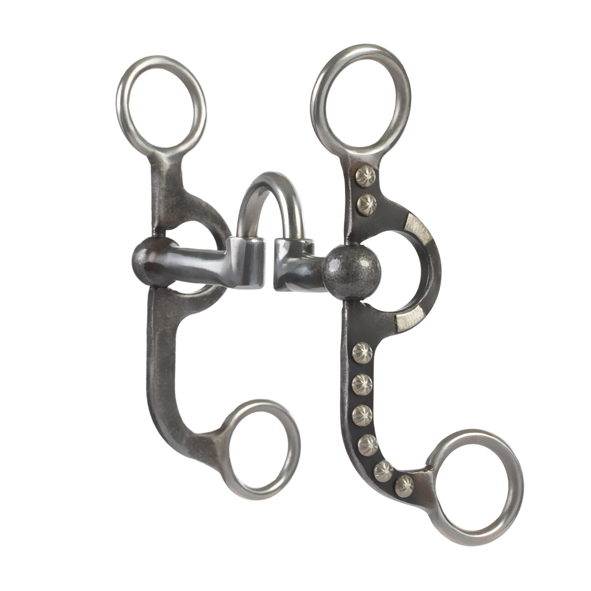 Professional Argentine Bit, 5" Sweet Iron Polished Low Port Correction Mouth with Copper Inlay