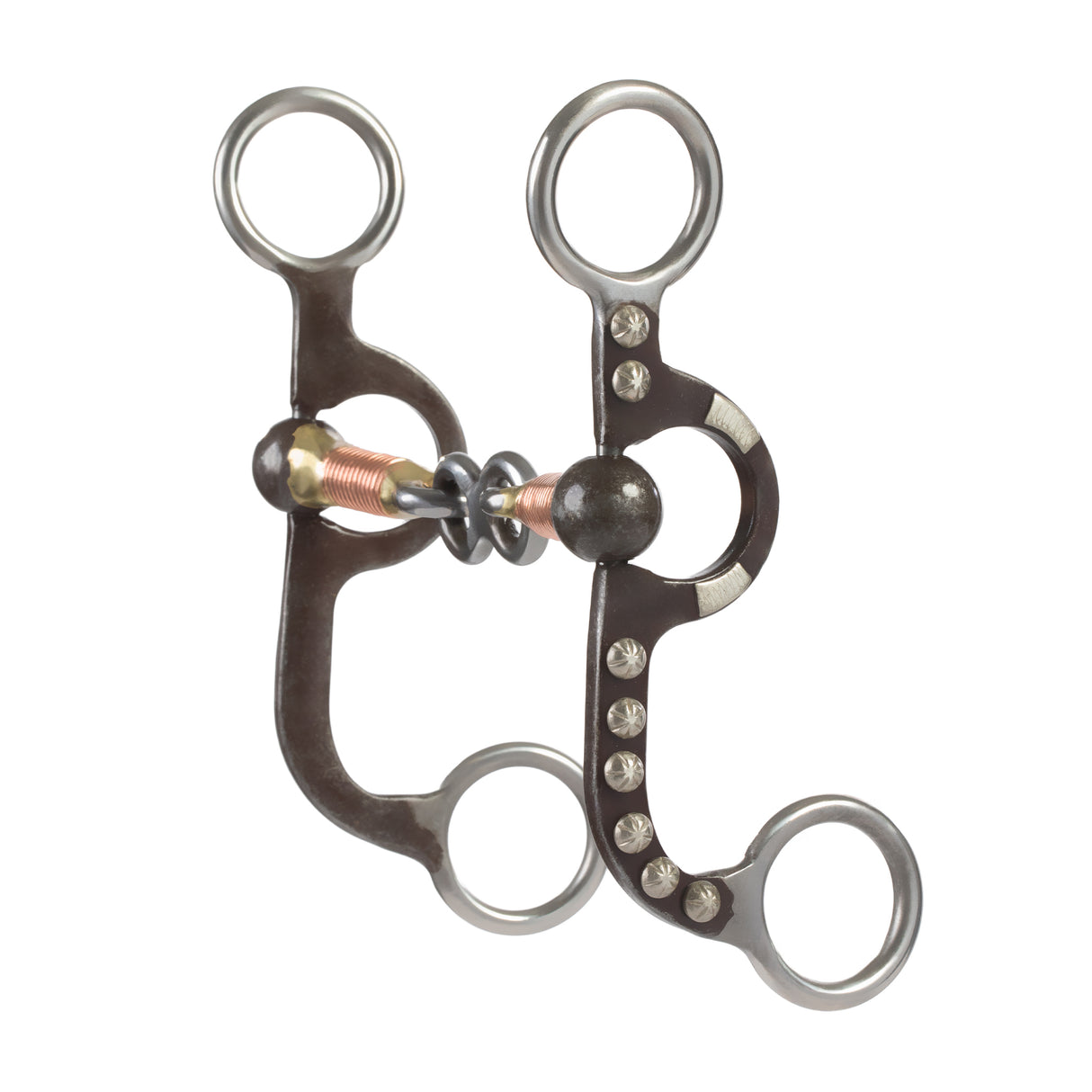 4-5/8" Pony Bit, 3-Piece Dogbone Mouth, Buffed Black