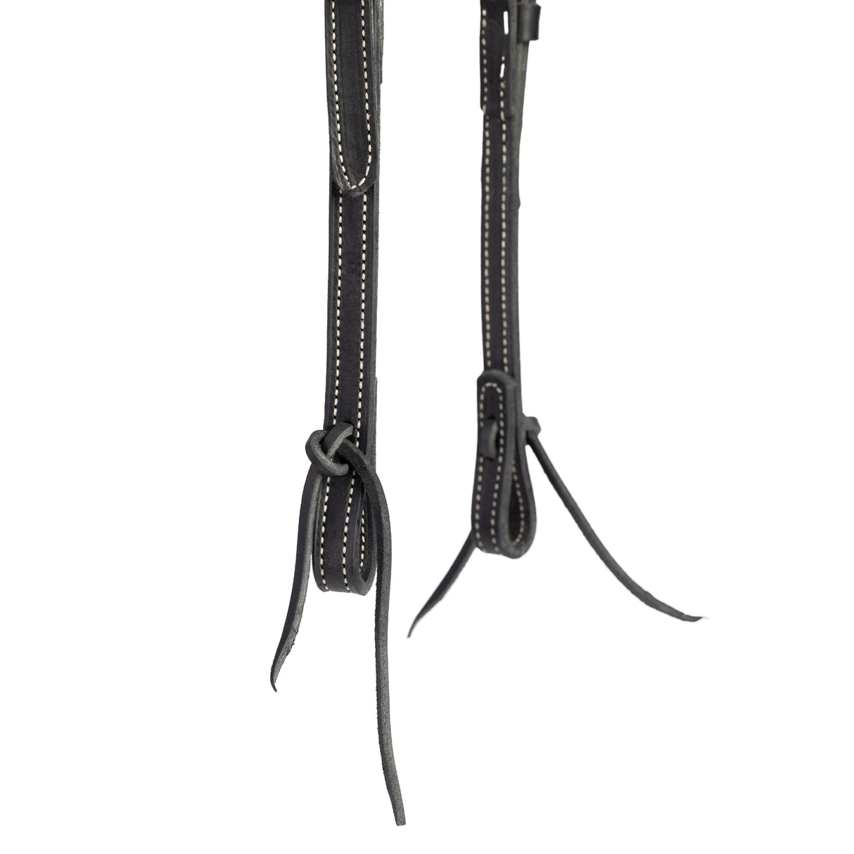 Black Leather Flat Sliding Ear Headstall