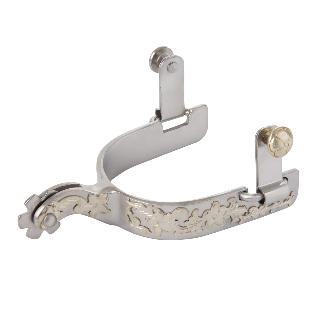 Ladies' Spur with German Silver Floral Trim