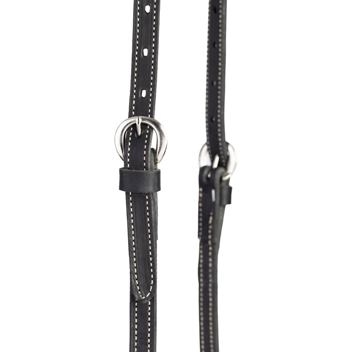 Black Leather Flat Sliding Ear Headstall