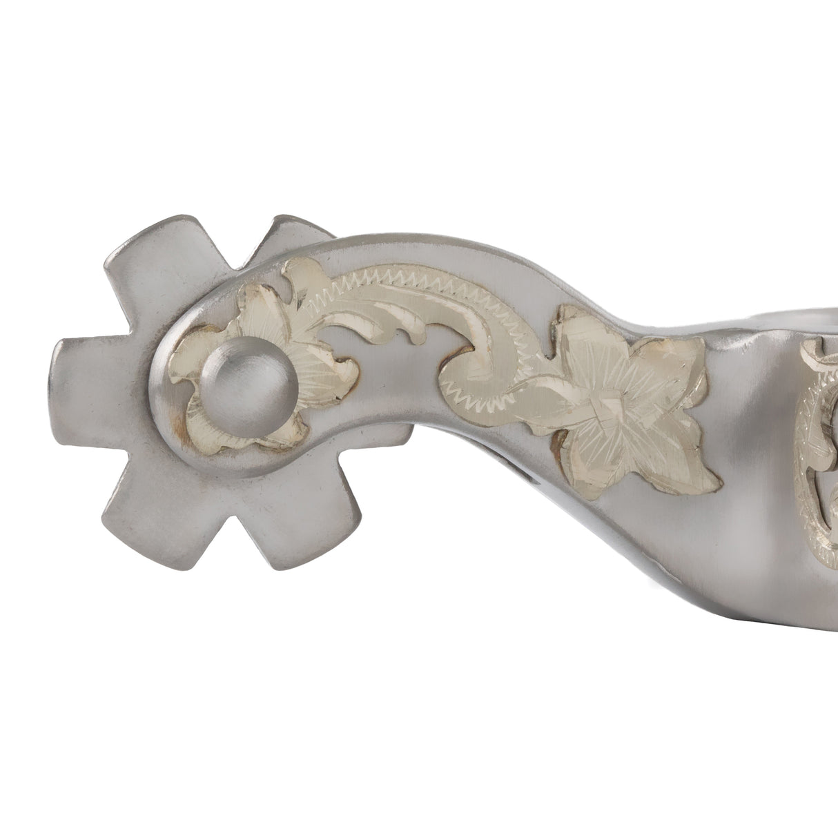Ladies' Spur with German Silver Floral Trim