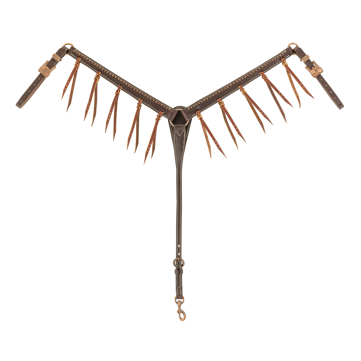Western Outlaw Tasseled Western Leather Breast Collar