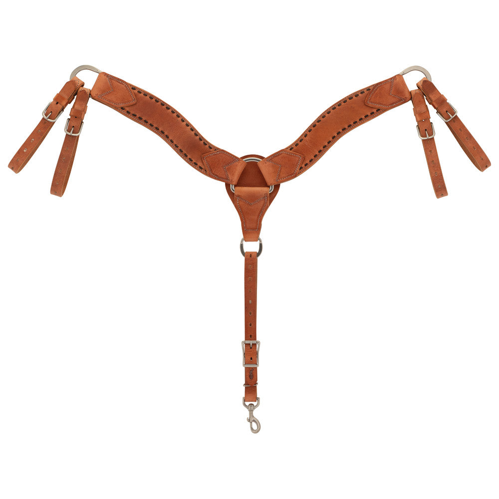 Buckstitch Breast Collar, Hermann Oak® Russet, Dawn Collection