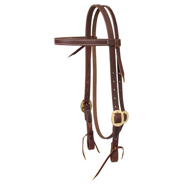 Working Tack Single-Ply Headstall with Tie Ends