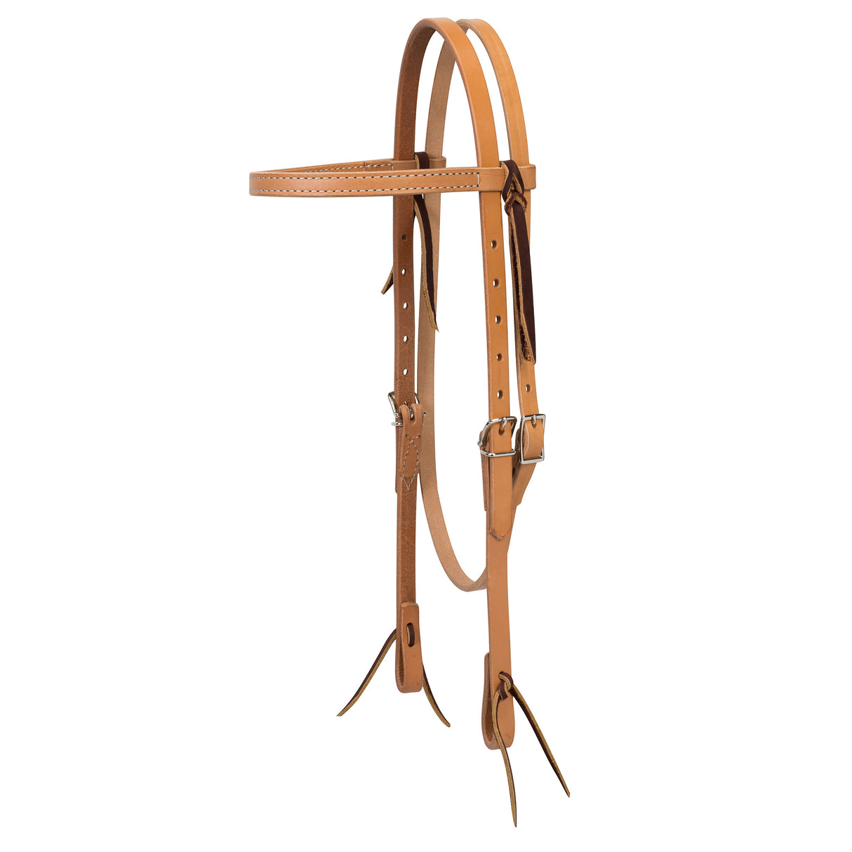 Skirting Leather Browband Headstall, Light Oiled