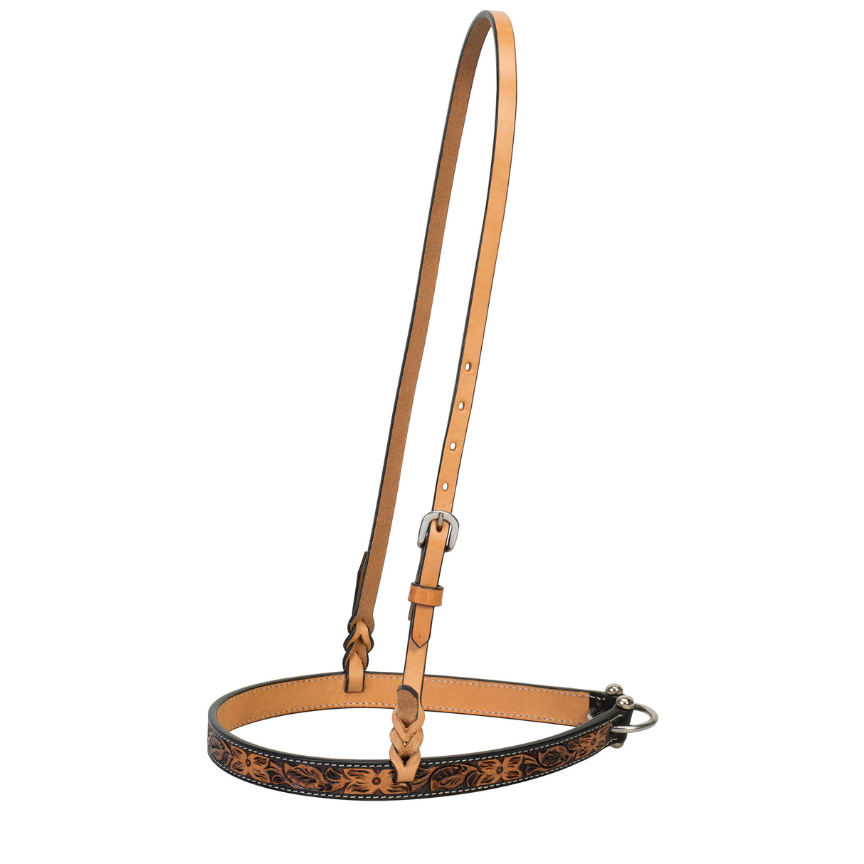 Turquoise Cross Floral Tooled Noseband