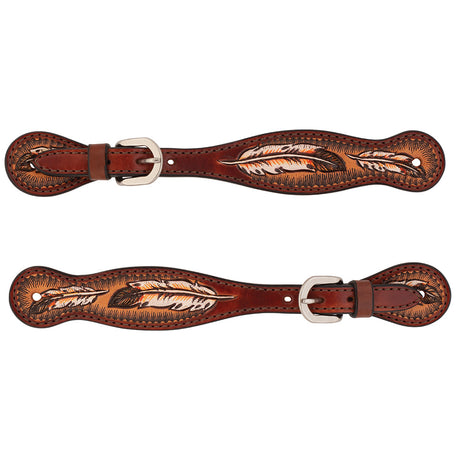 Turquoise Cross Coco Feather Spur Strap