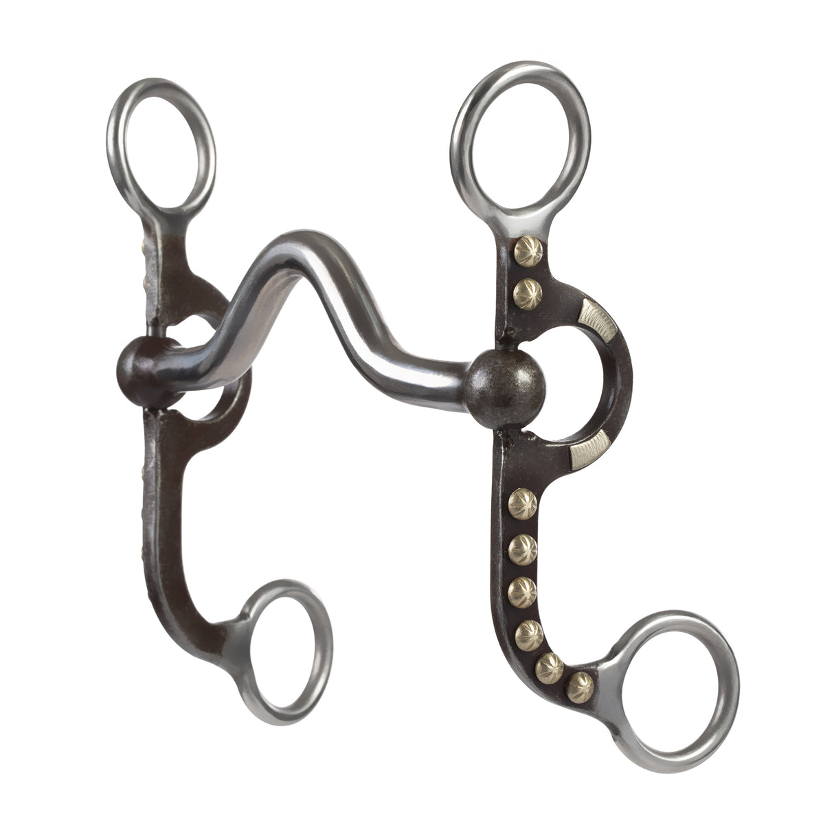 4-5/8" Pony Bit, Medium Port Mouth, Buffed Black