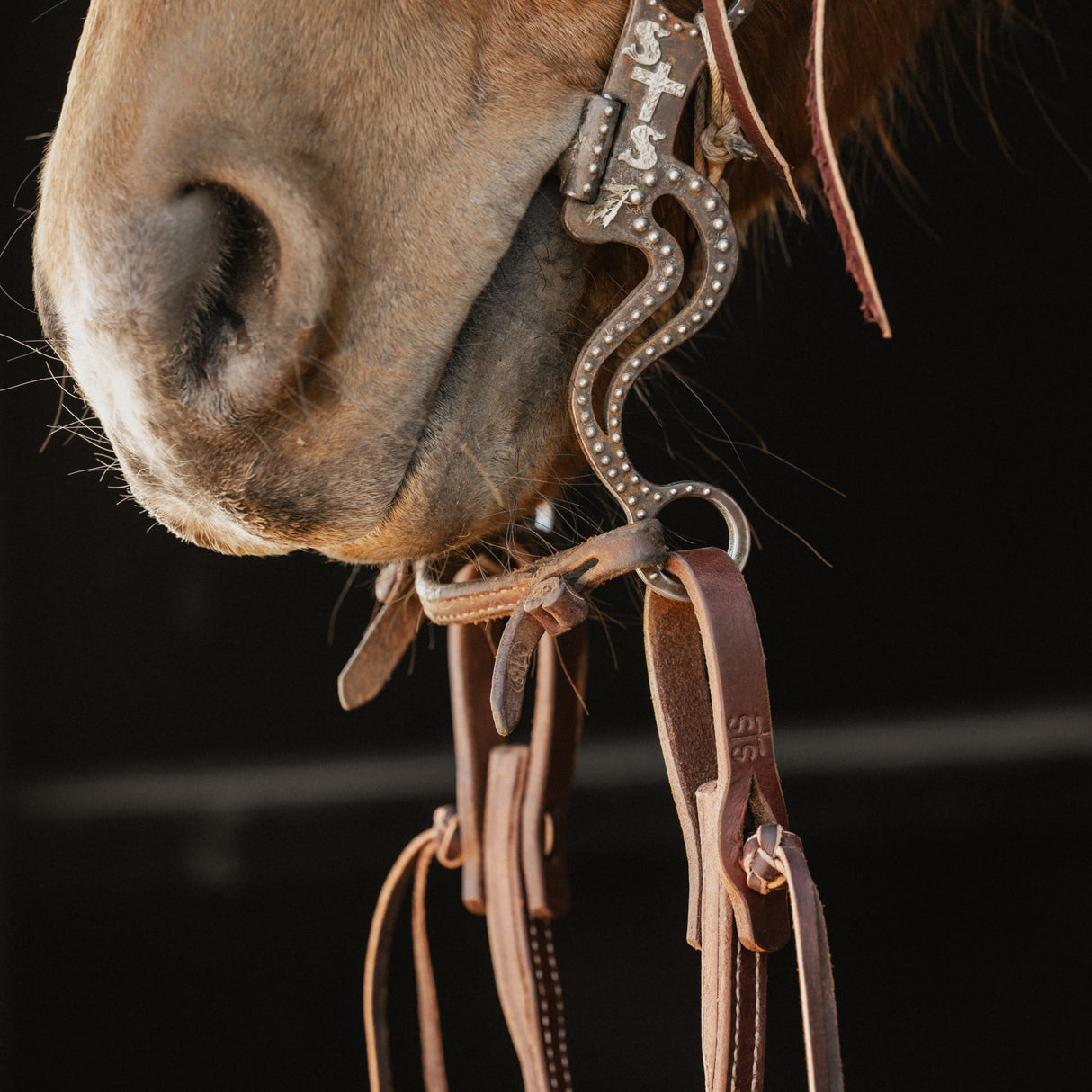 STS Ranch Signature Tack Harness Leather Split Rein, Pineapple Knot, 8'