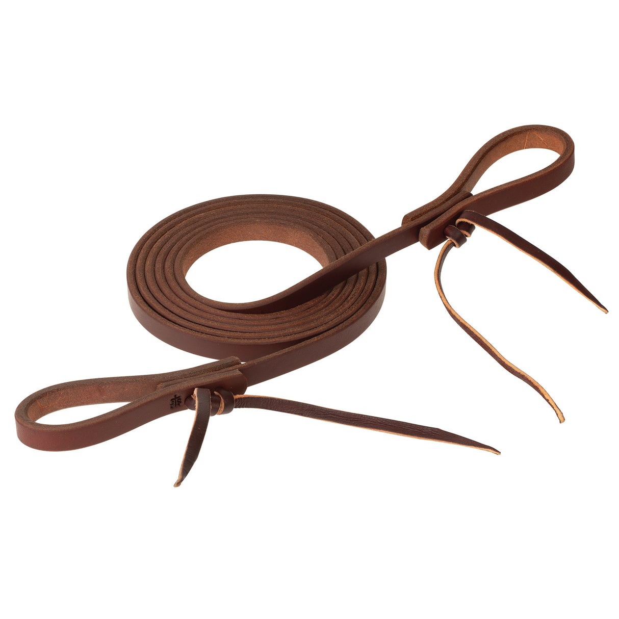 STS Ranch Signature Tack Harness Leather Roping Rein, Water Tie Ends, 1/2" x 7-1/2'