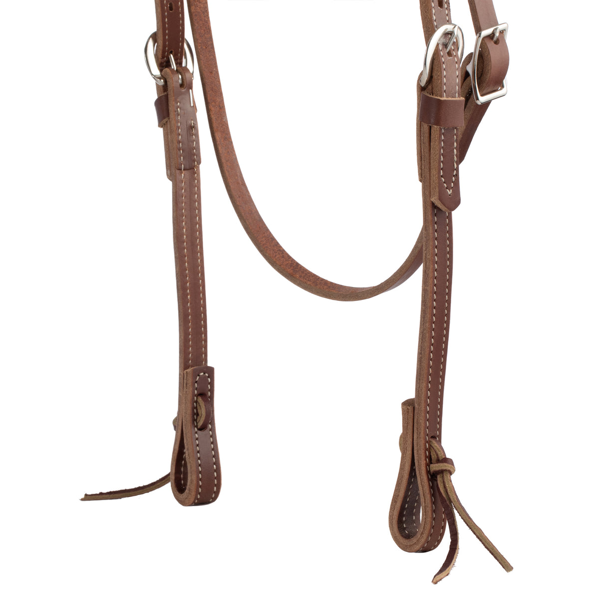 Deluxe Latigo Leather Browband Headstall, Brown
