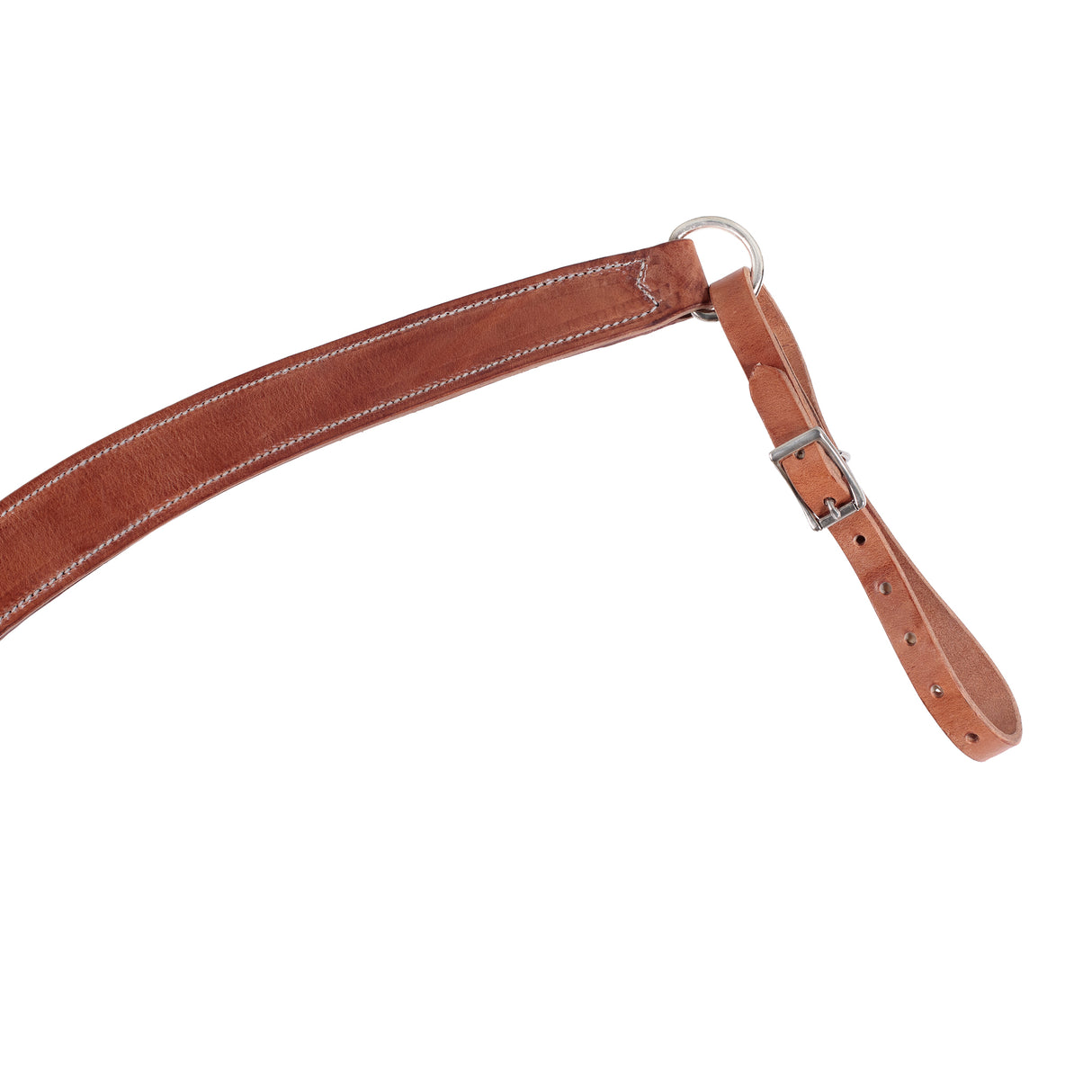 Harness Leather Contoured Ring-in-Center Breast Collar