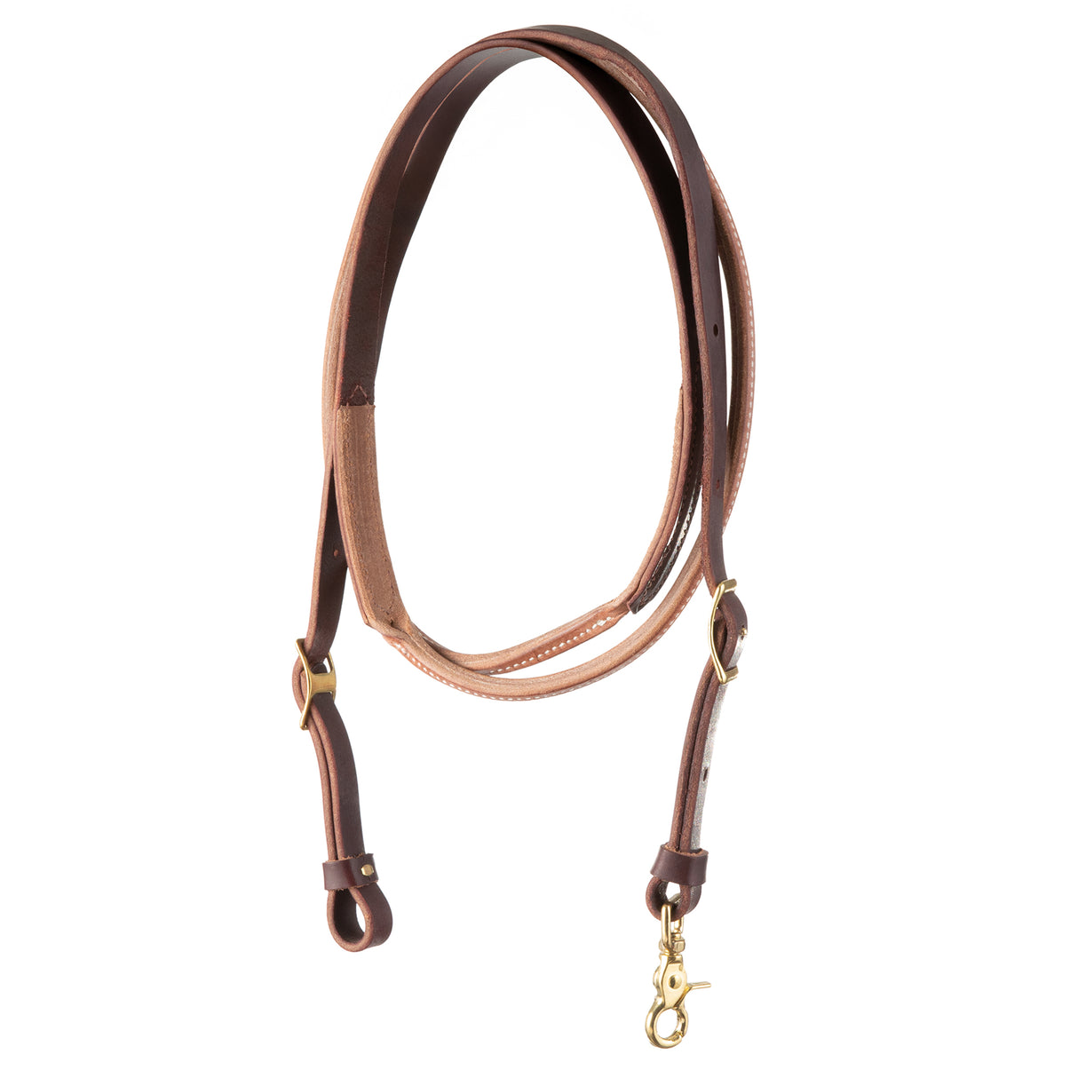 Harness and Latigo Leather Round Roper Rein, 3/4" x 8'