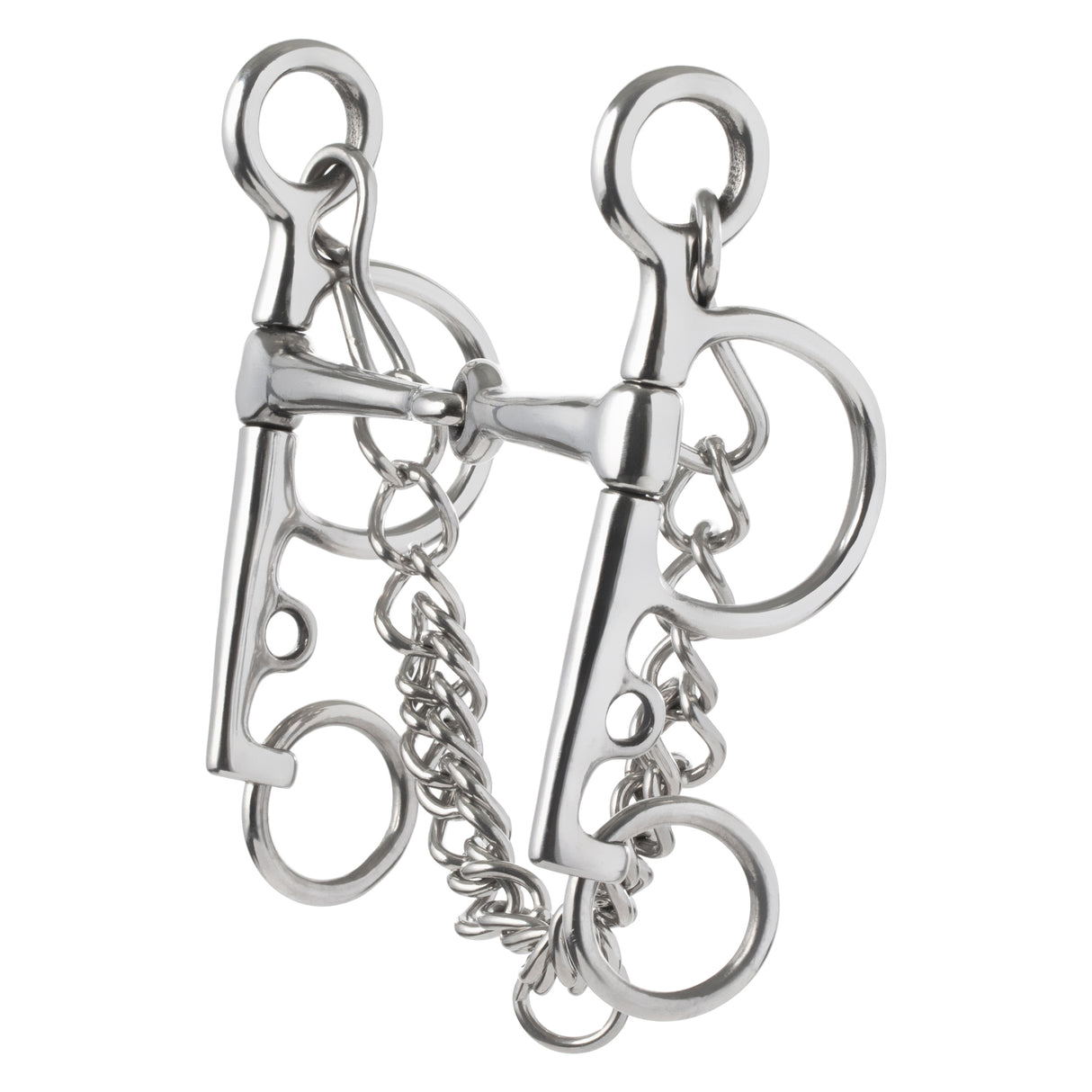 Miniature Pelham Bit, 3-1/2" Snaffle Mouth