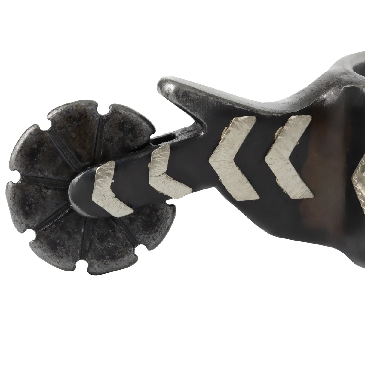 Men's Spur with German Silver Chevron Trim