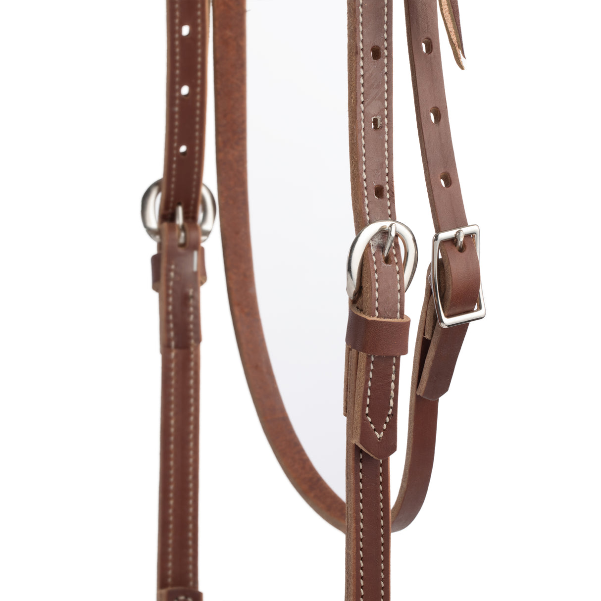Deluxe Latigo Leather Browband Headstall, Brown