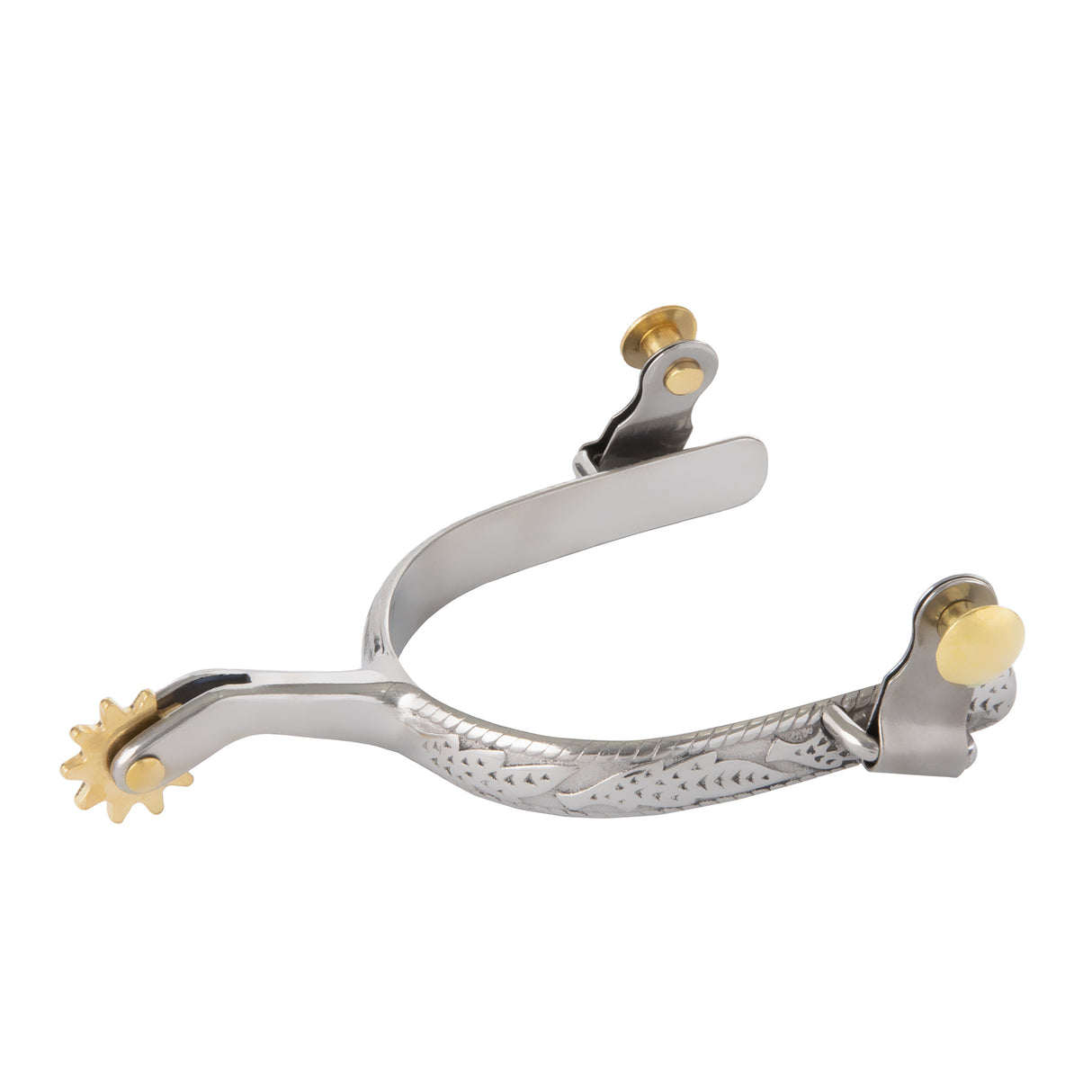 Men's Roping Spurs with Engraved Band