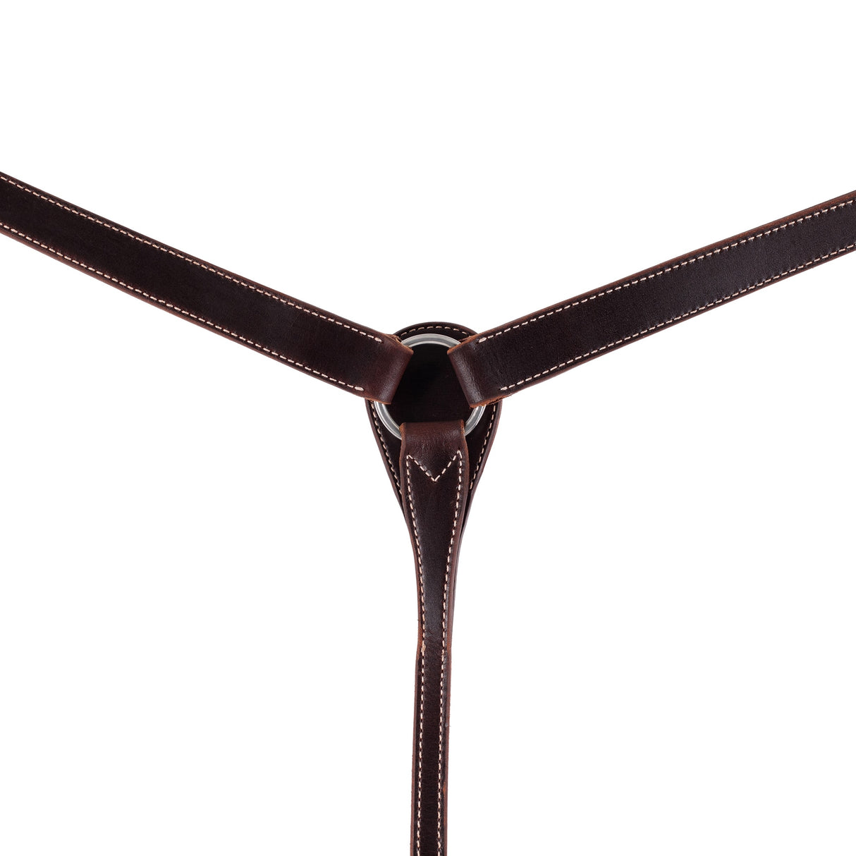 Buffalo Leather Contoured Breast Collar, Burgundy