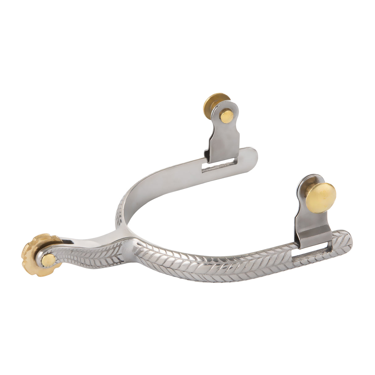 Men's Roping Spurs with Engraved Band